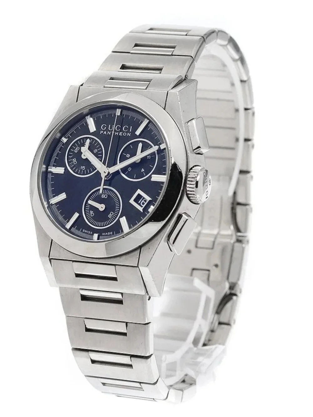 GUCCI Pantheon 115.4/YA115406 Date Chronograph Quartz Boy's Watch